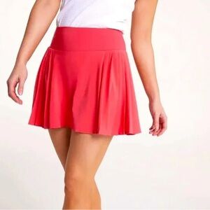 NWT CALIA S Women's 14" Side Pleat Golf Skort in Guava Pink